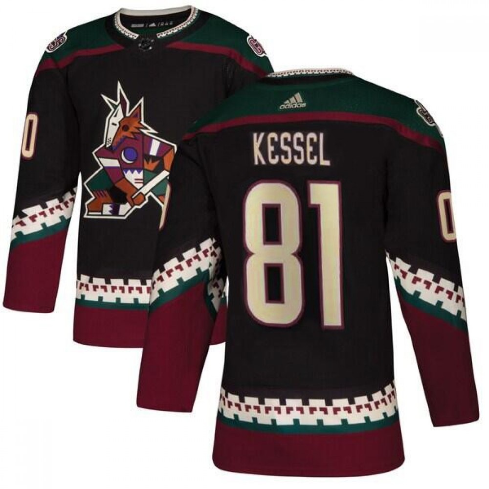 Men's Arizona Coyotes Phil Kessel #81 adidas Black Alternate Authentic Jersey-Pro Kit Vault | Brand New 26/27 Sports Jerseys